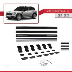 Mini Countryman (F60) 2017-2023 Arası ile uyumlu Basic Model Ara Atkı Tavan Barı SİYAH 3 ADET