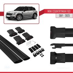 Mini Countryman (F60) 2017-2023 Arası ile Uyumlu FLY Model Ara Atkı Tavan Barı SİYAH