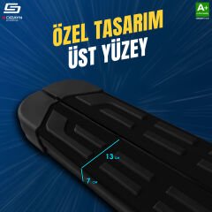 S-Dizayn Renault Duster 3 Hybrid Benzinli S-Plus Siyah Yan Basamak 183 Cm 2024 Üzeri A+ Kalite