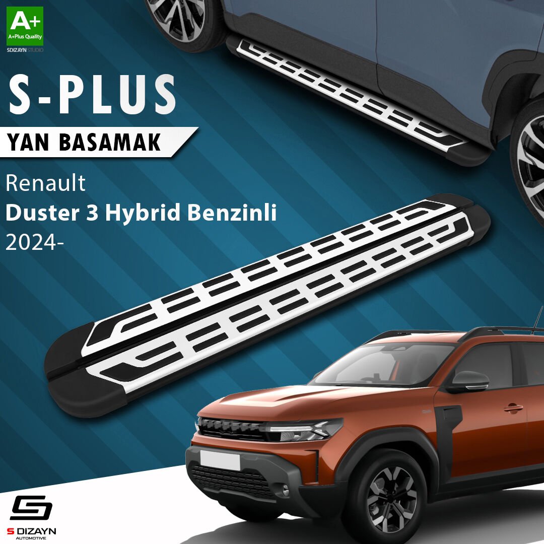 S-Dizayn Renault Duster 3 Hybrid Benzinli S-Plus Gri Yan Basamak 183 Cm 2024 Üzeri A+ Kalite