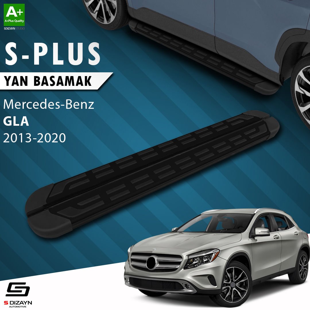 S-Dizayn Mercedes GLA X156 S-Plus Siyah Yan Basamak 183 Cm 2013-2020