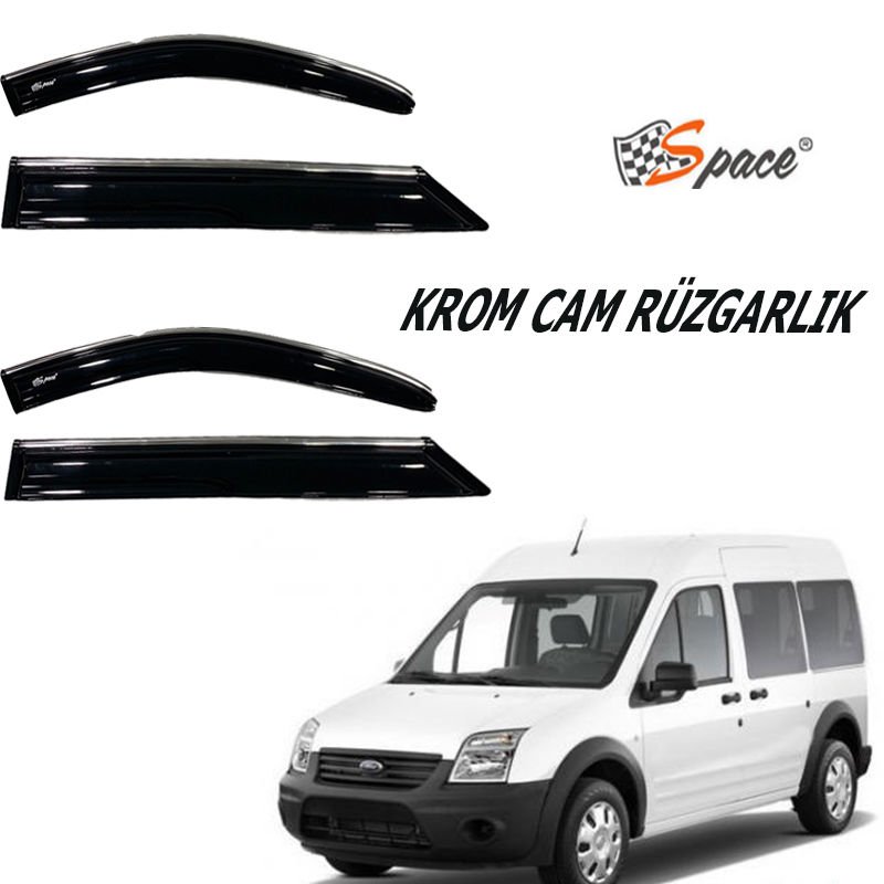 Krom Cam Rüzgarlığı 1.2Mm Ford Connect 2008-2014 2'Li / Caru463