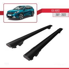 Kia Niro (DE) 2017-2022 Arası ile uyumlu HOOK Model Anahtar Kilitli Ara Atkı Tavan Barı SİYAH