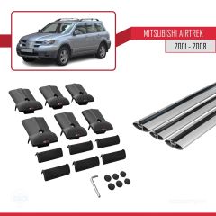 Mitsubishi Airtrek 2001-2008 Arası ile uyumlu FLY Model Ara Atkı Tavan Barı GRİ 3 ADET BAR