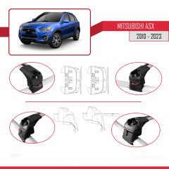 Mitsubishi ASX / RVR (MK3) 2010-2023 Arası ile uyumlu ACE-2 Ara Atkı Tavan Barı GRİ