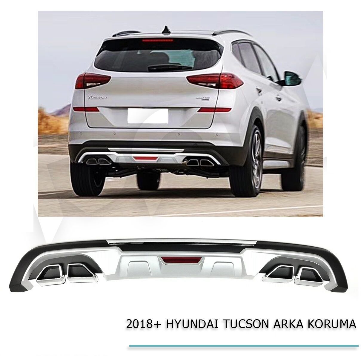 Hyundai Tucson Uyumlu Arka Koruma Difüzör 2018+ Parça