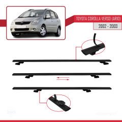 Toyota Corolla Verso (AR10) 2002-2003 Arası ile uyumlu Basic Model Ara Atkı Tavan Barı SİYAH 3 ADET