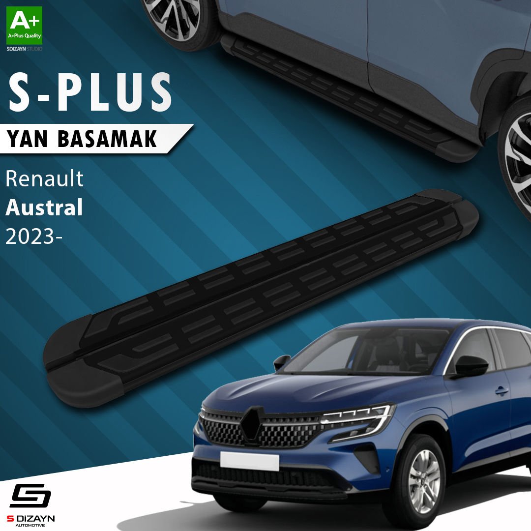 S-Dizayn Renault Austral S-Plus Siyah Yan Basamak 183 Cm Etekli 2023 Üzeri