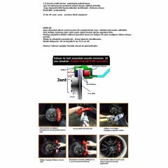 Suzuki Samurai Uyumlu Brembo Kırmızı Kaliper Kapağı 4 Parça Ön Arka Set