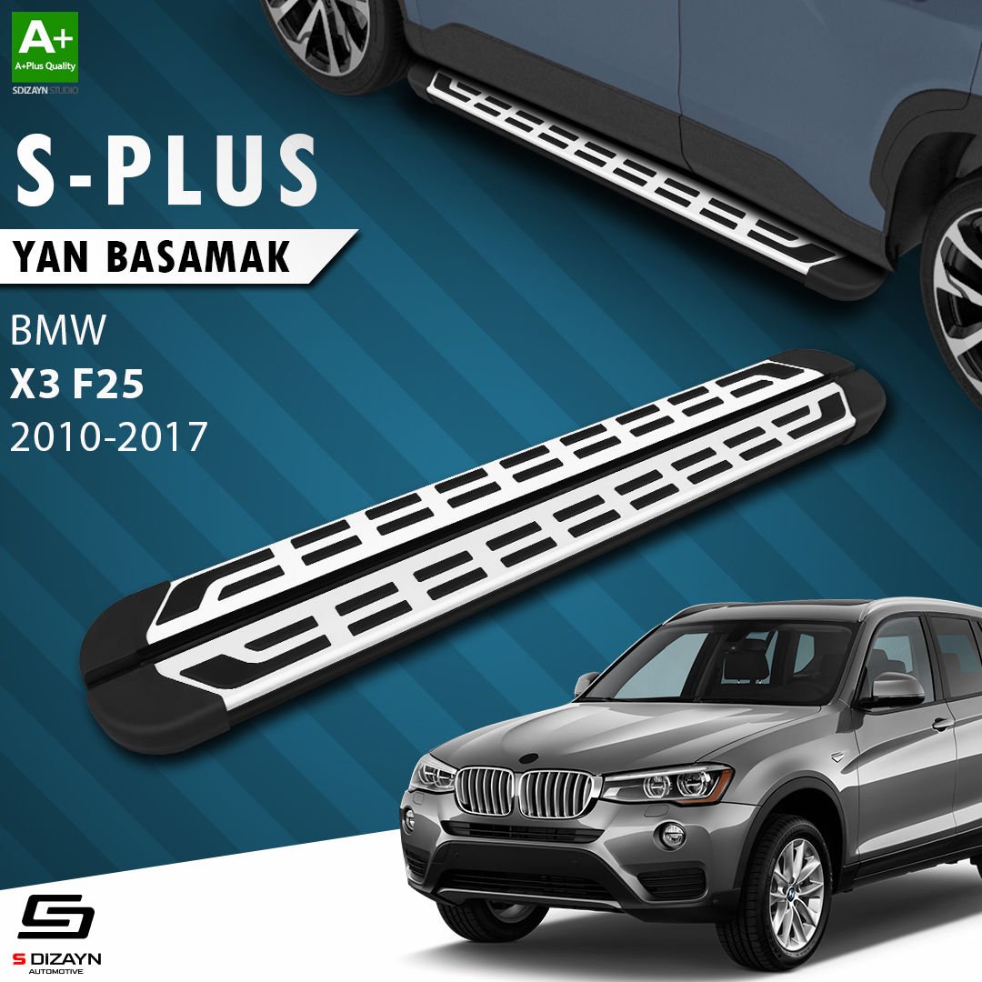 S-Dizayn Bmw X3 F25 S-Plus Gri Yan Basamak 193 Cm 2010-2017