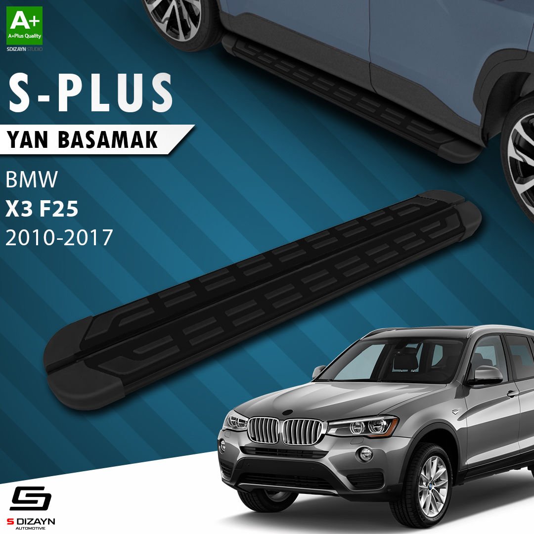 S-Dizayn Bmw X3 F25 S-Plus Siyah Yan Basamak 193 Cm 2010-2017