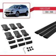 Ford Escape 2013-2019 Arası ile Uyumlu FLY Model Ara Atkı Tavan Barı SİYAH 3 ADET BAR