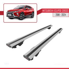 Mitsubishi Eclipse CROSS (GK) 2018 ve Sonrası ile uyumlu HOOK Model Anahtar Kilitli Ara Atkı Tavan Barı GRİ