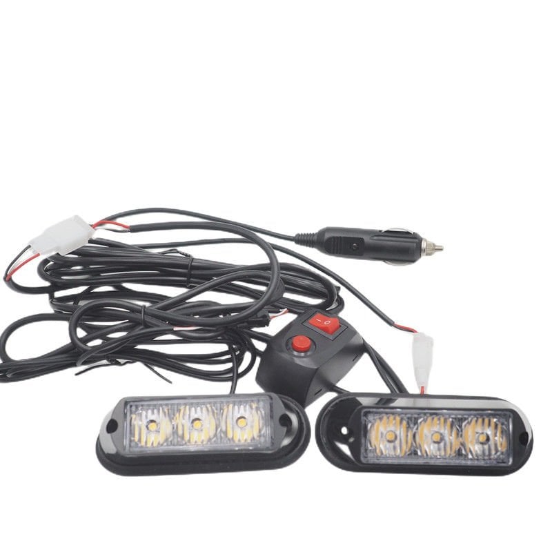 Çakar lamba 3x2 led 12w 12-24v sarı-mavi / LAPA197-1