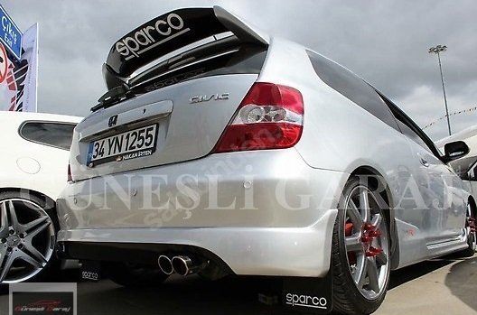 Honda 2002 Uyumlu - 2006 Hatchback Typer Çift Kat Spoiler (Fiber)