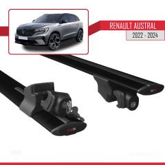 Renault Austral 2022 ve Sonrası ile uyumlu HOOK Model Anahtar Kilitli Ara Atkı Tavan Barı SİYAH