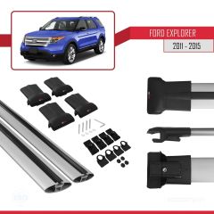 Ford Explorer 2011-2015 Arası ile uyumlu FLY Model Ara Atkı Tavan Barı GRİ