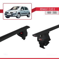 Renault Clio II 1998-2005 Arası ile uyumlu ACE-4 Ara Atkı Tavan Barı SİYAH