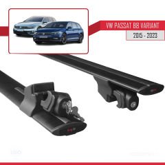 VW Passat B8 Variant 2015-2023 Arası ile uyumlu HOOK Model Anahtar Kilitli Ara Atkı Tavan Barı SİYAH