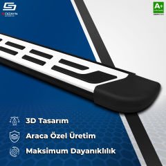 S-Dizayn Ford Tourneo Custom Kısa Şase S-Plus Gri Yan Basamak 203 Cm 2012-2023