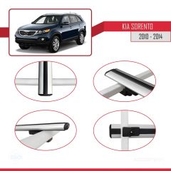 Kia Sorento 2010-2014 Arası ile uyumlu Basic Model Ara Atkı Tavan Barı GRİ 3 ADET