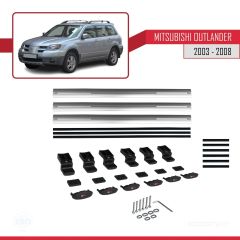 Mitsubishi Outlander 2003-2008 Arası ile uyumlu Basic Model Ara Atkı Tavan Barı GRİ 3 ADET