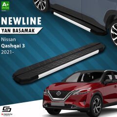 S-Dizayn Nissan Qashqai 3 NewLine Aluminyum Yan Basamak 173 Cm 2021 Üzeri A+ Kalite