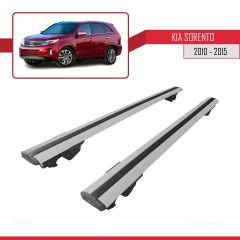Kia Sorento 2010-2015 Arası ile uyumlu HOOK Model Anahtar Kilitli Ara Atkı Tavan Barı GRİ