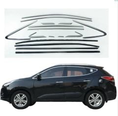 Hyundai Tucson Uyumlu 2015-2020 Cam Çıtası Nikelaj 16 Parça