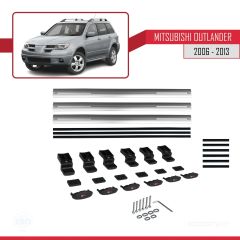 Mitsubishi Outlander 2006-2013 Arası ile uyumlu Basic Model Ara Atkı Tavan Barı GRİ 3 ADET