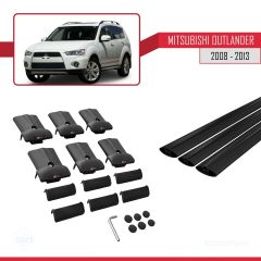 Mitsubishi Outlander 2008-2013 Arası ile Uyumlu FLY Model Ara Atkı Tavan Barı SİYAH 3 ADET BAR