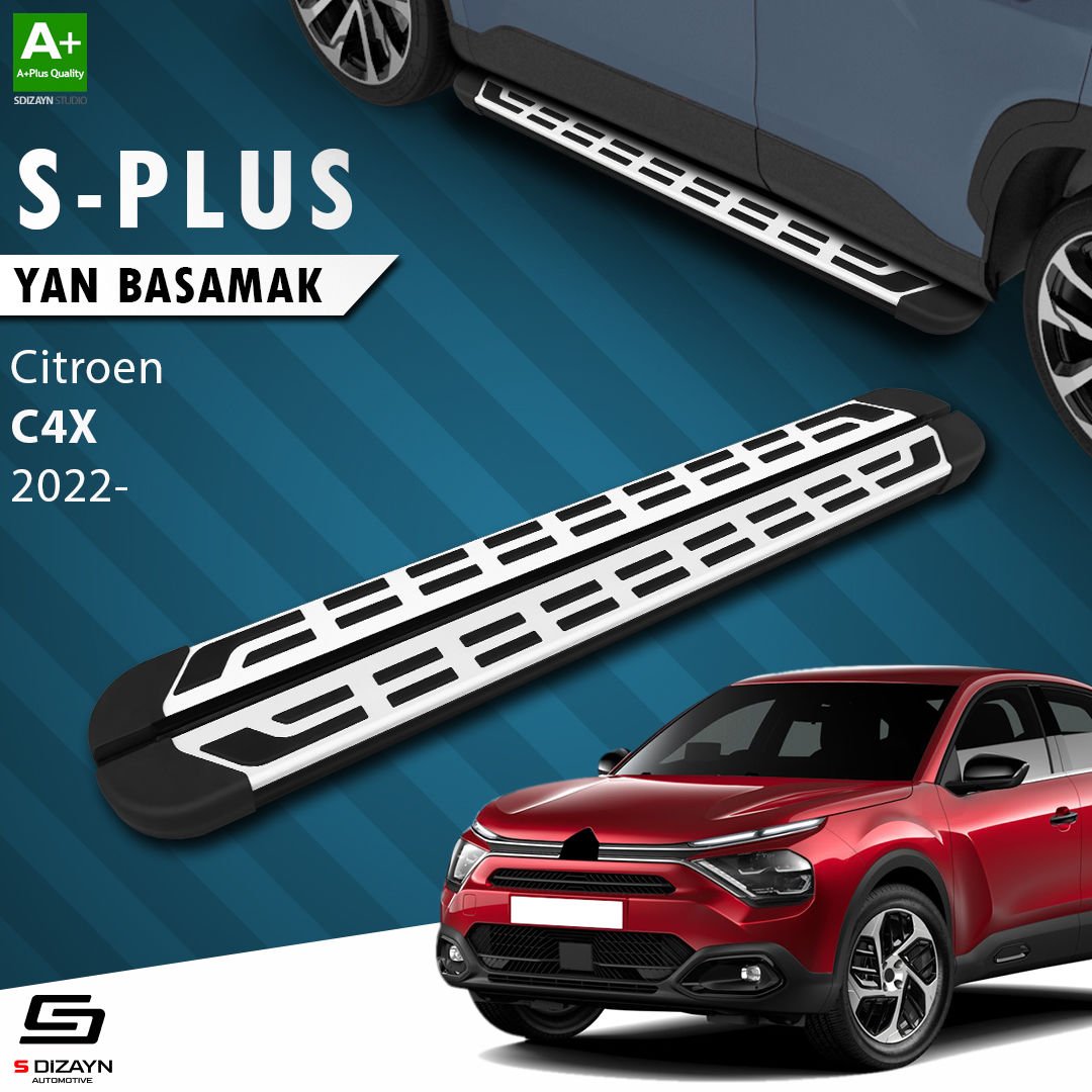 S-Dizayn Citroen C4 X S-Plus Gri Yan Basamak 183 Cm Etekli 2022 Üzeri