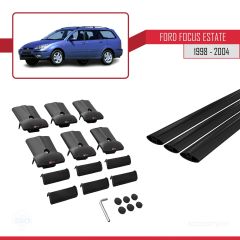 Ford Focus Estate C170 1998-2004 Arası ile uyumlu FLY Model Ara Atkı Tavan Barı SİYAH 3 ADET BAR