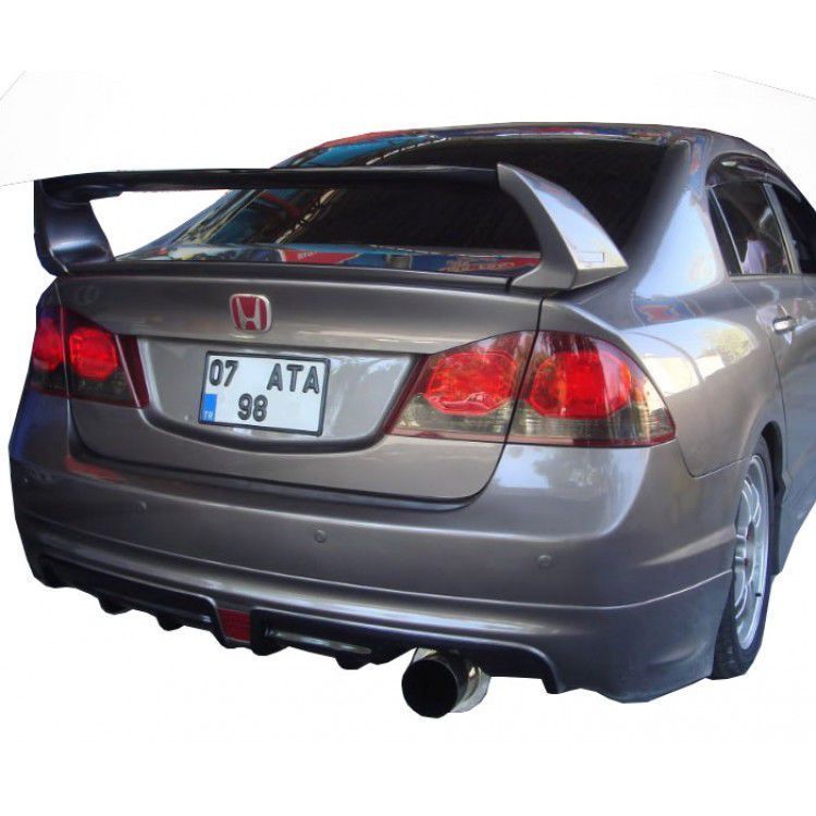 Honda Civic Uyumlu Fd6 Mugen Rr Arka Ek (Plastik) Sağdan Çift