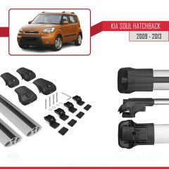 Kia Soul Hatchback 2009-2013 Arası ile uyumlu ACE-1 Ara Atkı Tavan Barı GRİ