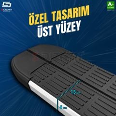 S-Dizayn Fiat Doblo 3 Uzun Şase S-Line Aluminyum Yan Basamak 213 Cm 2023 Üzeri