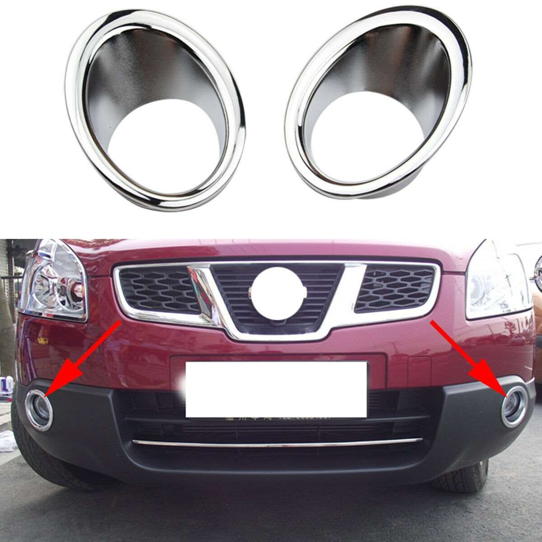 Nissan Qashqai Uyumlu 2006 2009 Sis Lambası Kaplama Krom Parça