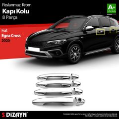 Fiat Egea Uyumlu Cross Krom Kapı Kolu 8 Parça. 2020 Üzeri Parça