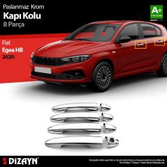 Fiat Egea Uyumlu Hatchback Krom Kapı Kolu 8 Parça. 2020 Üzeri Parça