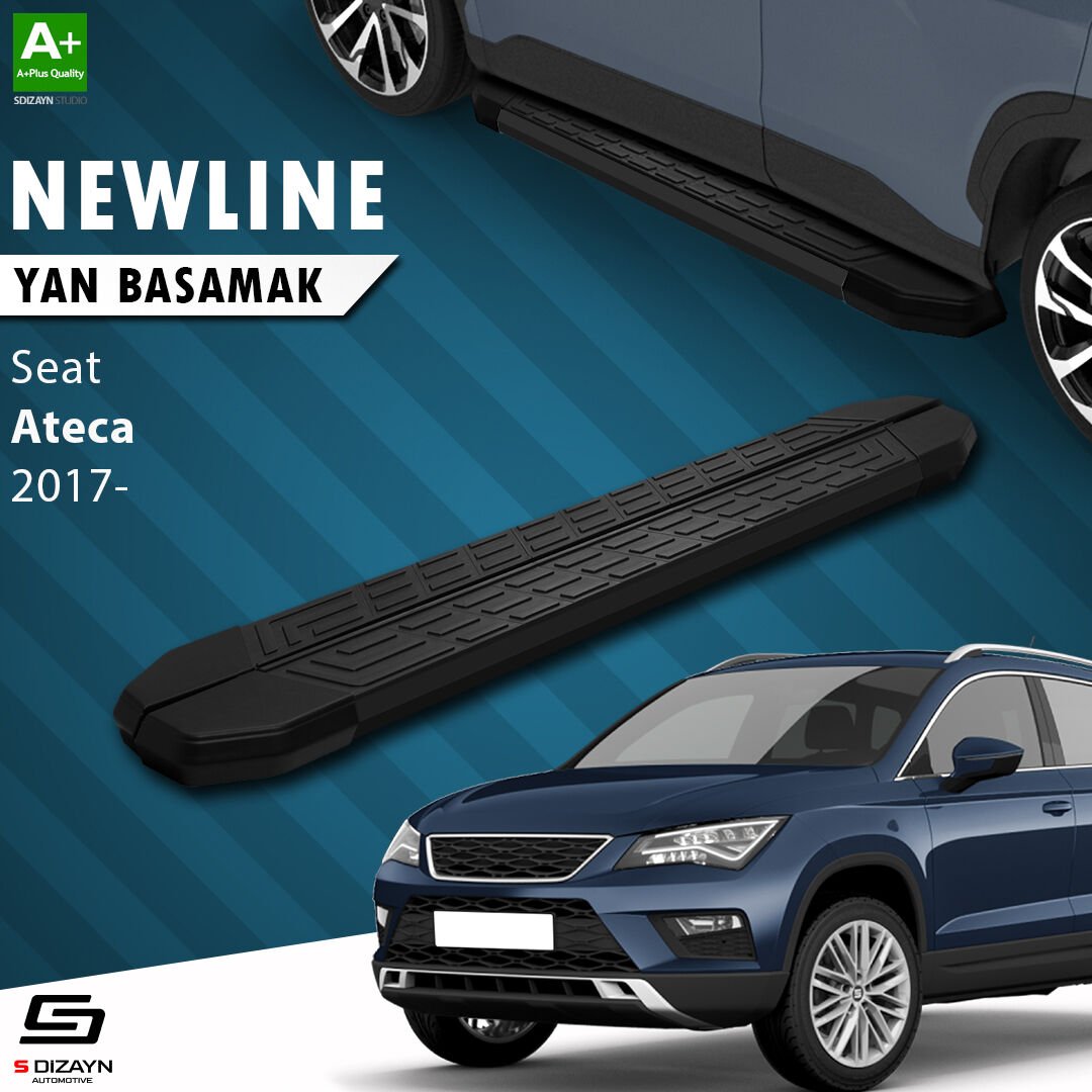 S-Dizayn Seat Ateca NewLine Siyah Yan Basamak 173 Cm 2017 Üzeri A+ Kalite