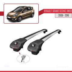 Renault Grand Scenic (Mk3) 2009-2016 Arası ile uyumlu ACE-1 Ara Atkı Tavan Barı GRİ