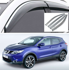 Nissan Qashqai Uyumlu 2014 2020 Kromlu Cam Rüzgarlığı Parça