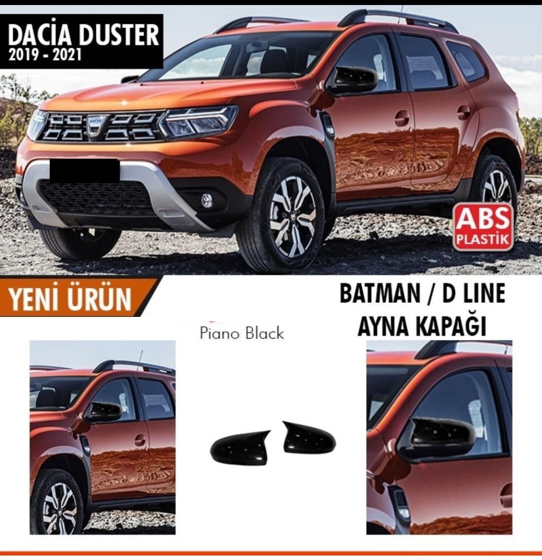 Duster 2 Uyumlu Batman Yarasa Ayna Kapağı Piano Black / 2018 Sonrası