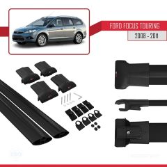 Ford Focus TOURING 2008-2011 Arası ile uyumlu FLY Model Ara Atkı Tavan Barı SİYAH