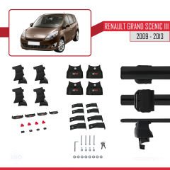 Renault Grand Scenic III  2009-2013 Arası ile uyumlu ACE-4 Ara Atkı Tavan Barı SİYAH