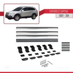 Chevrolet Captiva 2007-2011 Arası ile uyumlu Basic Model Ara Atkı Tavan Barı GRİ 3 ADET