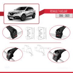 Renault Kadjar 2015-2022 Arası ile uyumlu ACE-2 Ara Atkı Tavan Barı SİYAH