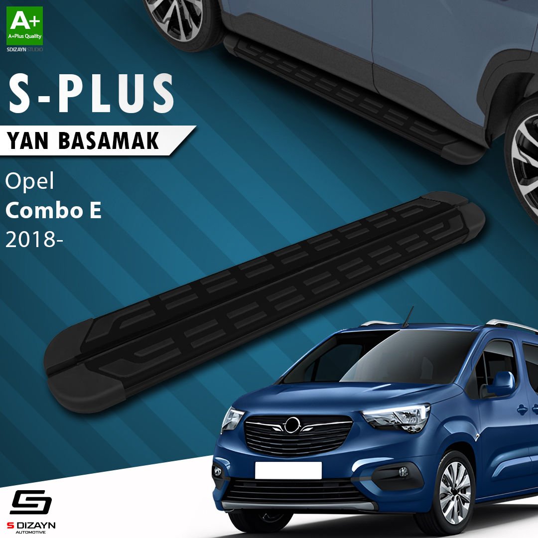 S-Dizayn Opel Combo E S-Plus Siyah Yan Basamak 203 Cm 2018-2023