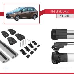 Ford Grand C-Max 2011-2019 Arası ile uyumlu ACE-1 Ara Atkı Tavan Barı GRİ