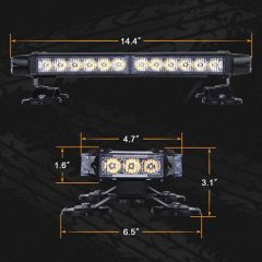 Çakar Lamba Çift Taraflı 30 Led Sarı-Sarı / Lapa524